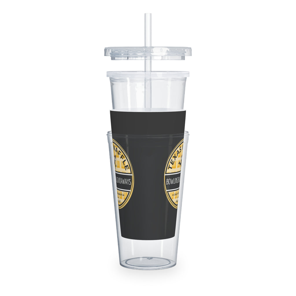 Texas Waffle Plastic Tumbler with Straw