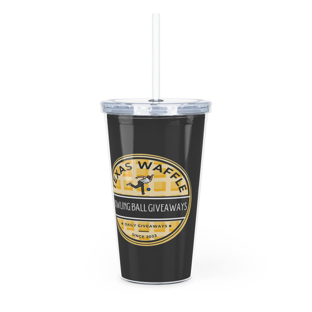 Texas Waffle Plastic Tumbler with Straw