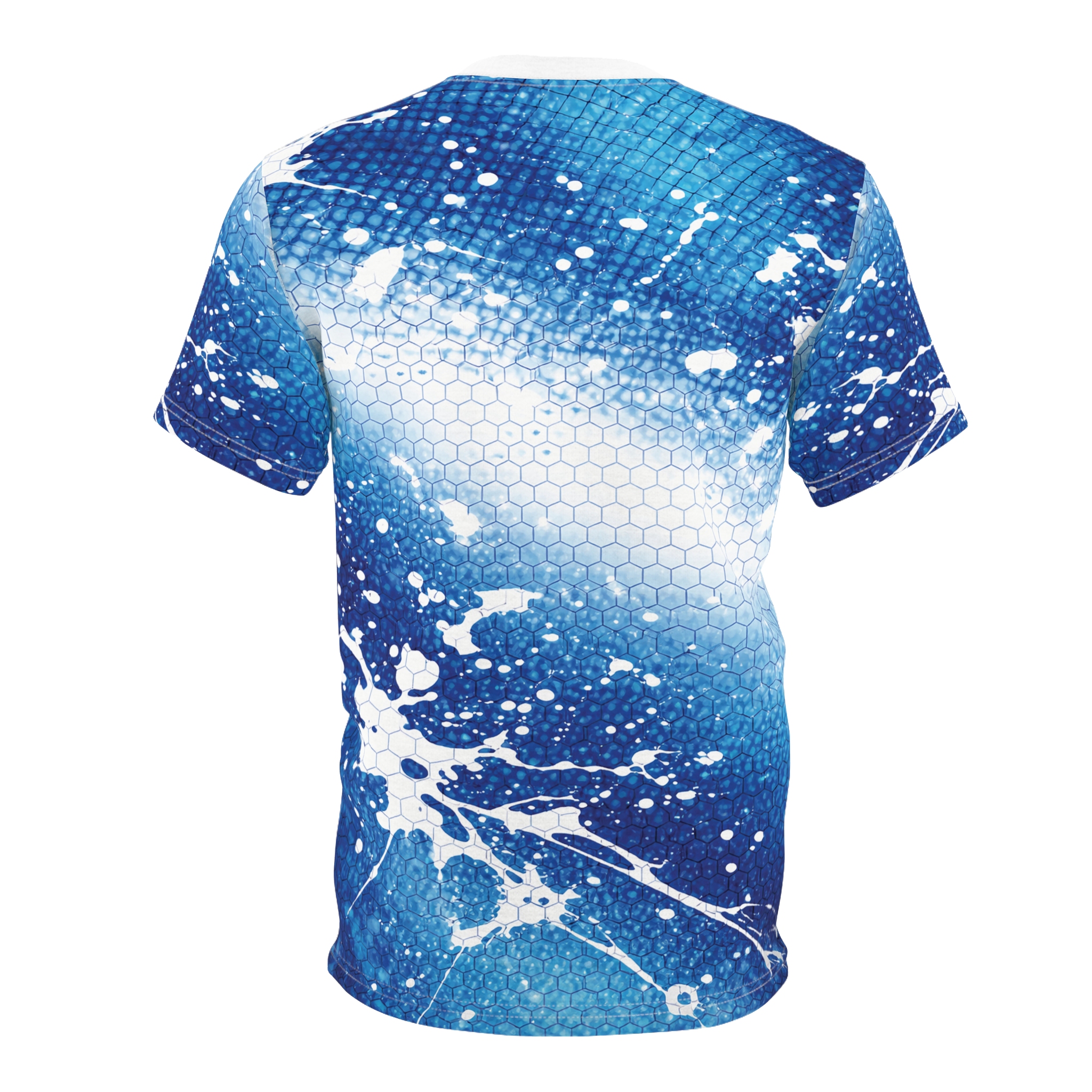 Blue & White Paint Splatter