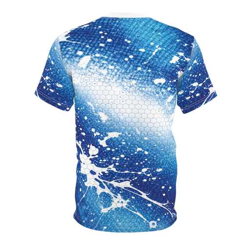 Blue & White Paint Splatter