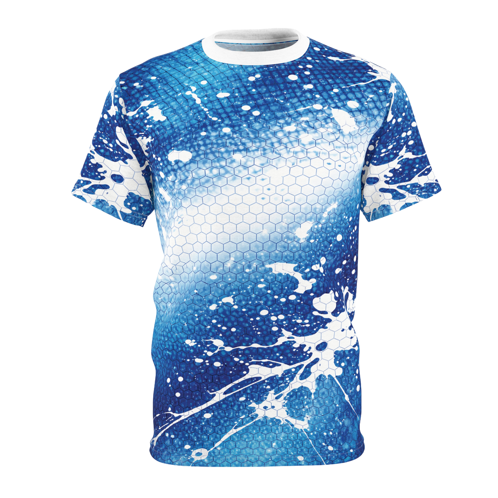 Blue & White Paint Splatter